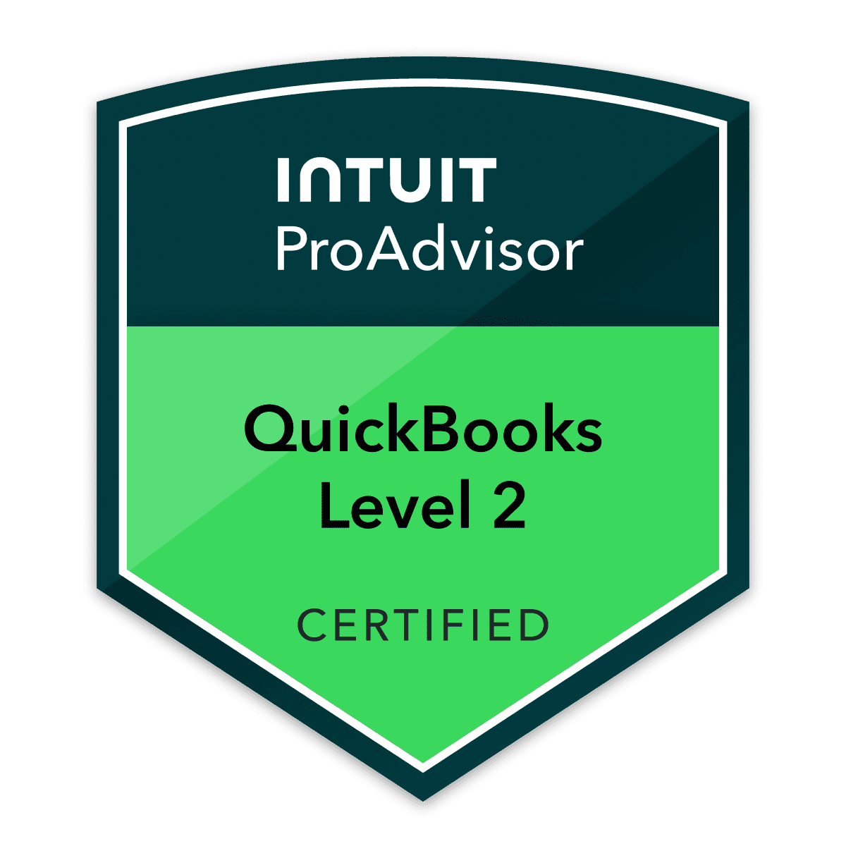 QuickBooks Online ProAdvisor Level 2 certification badge